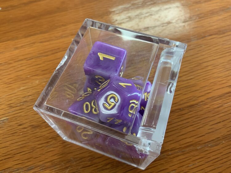 Critical Hit Collectibles 7 dice set: Purple/Jade Polyhedral