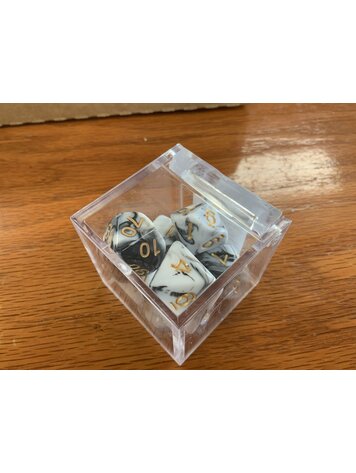Critical Hit Collectibles 7 dice set: Black/White Fusion Polyhedral