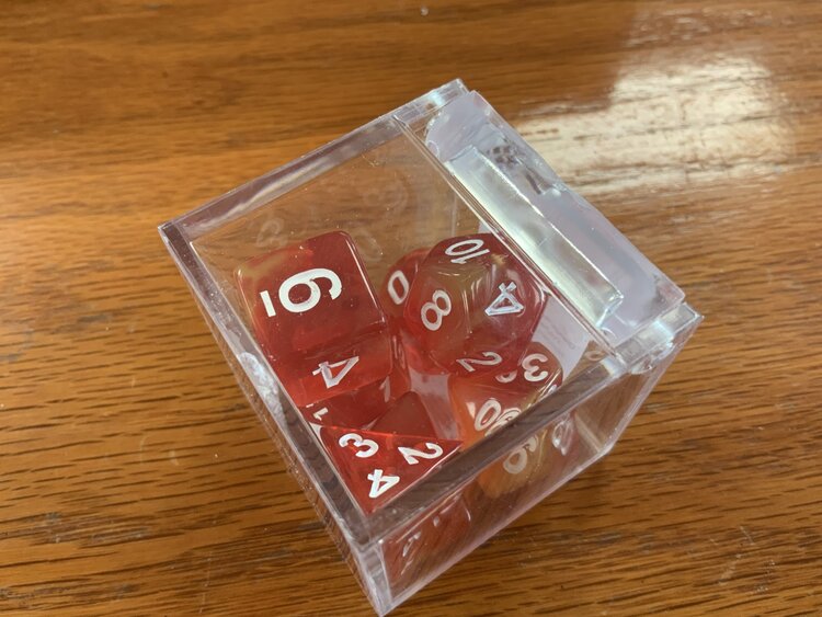 Critical Hit Collectibles 7 dice set: Orange/Yellow Special Polyhedral
