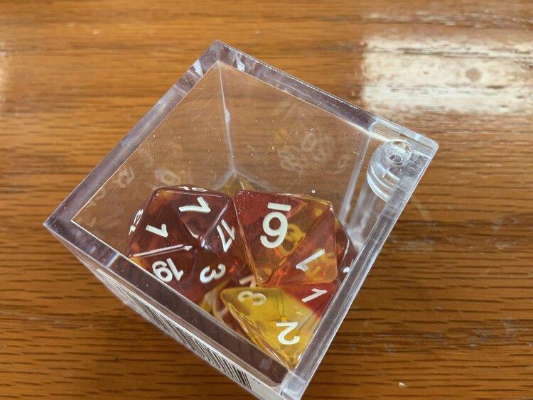 Critical Hit Collectibles 7 dice set: Sunset Aurora Polyhedral
