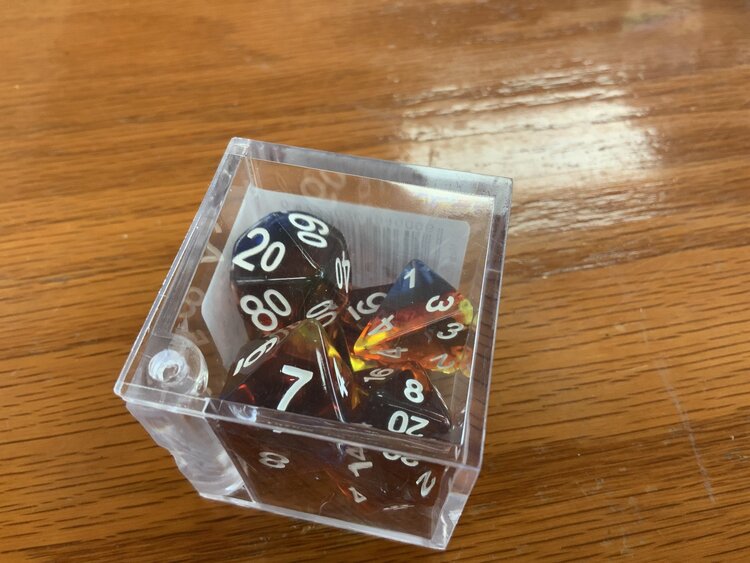 Critical Hit Collectibles 7 dice set: Burn Aurora Polyhedral