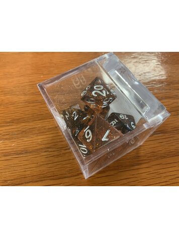 Critical Hit Collectibles 7 dice set: Orange Dark Nebula Polyhedral