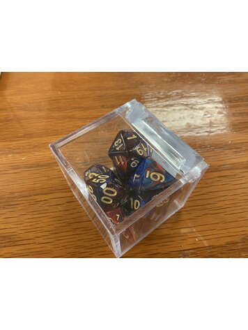 Critical Hit Collectibles 7 dice set: Blue Copper Fusion Polyhedral