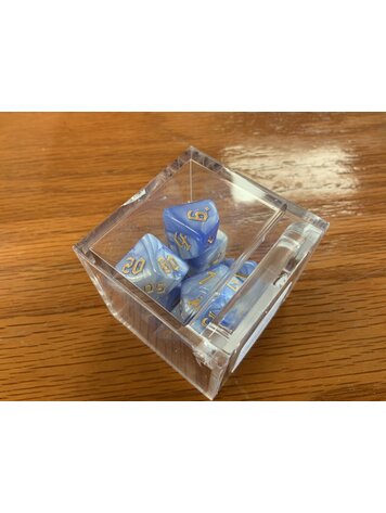 Critical Hit Collectibles 7 dice set: Light Blue White Fusion Polyhedral
