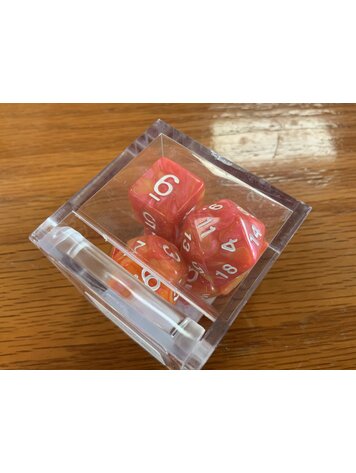 Critical Hit Collectibles 7 dice set: Pink/Yellow Fusion Polyhedral