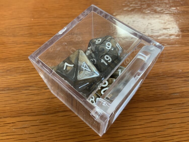 Critical Hit Collectibles 7 dice set: Gold Silver Fusion Polyhedral