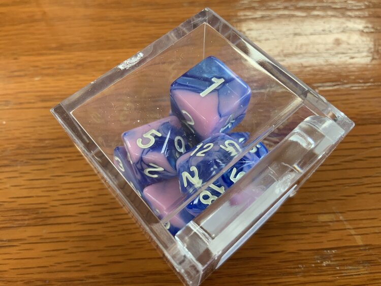 Critical Hit Collectibles 7 dice set: Blue Pink Fusion Polyhedral