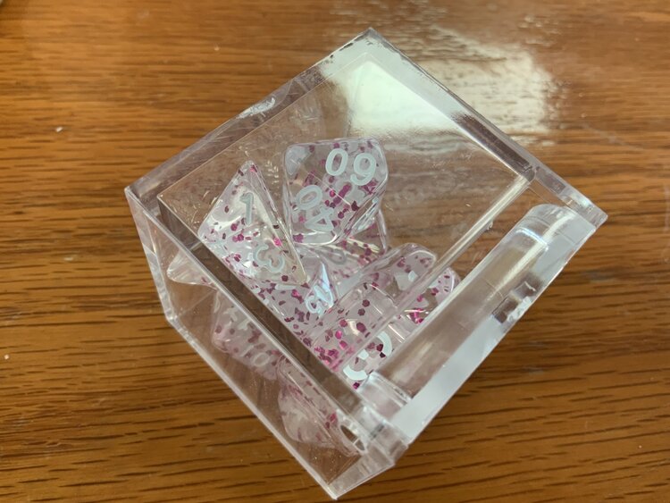 Critical Hit Collectibles 7 dice set: Purple Glitter Polyhedral