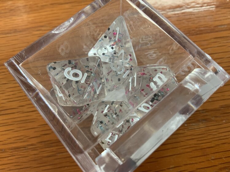 Critical Hit Collectibles 7 dice set: Rainbow  Glitter Polyhedral