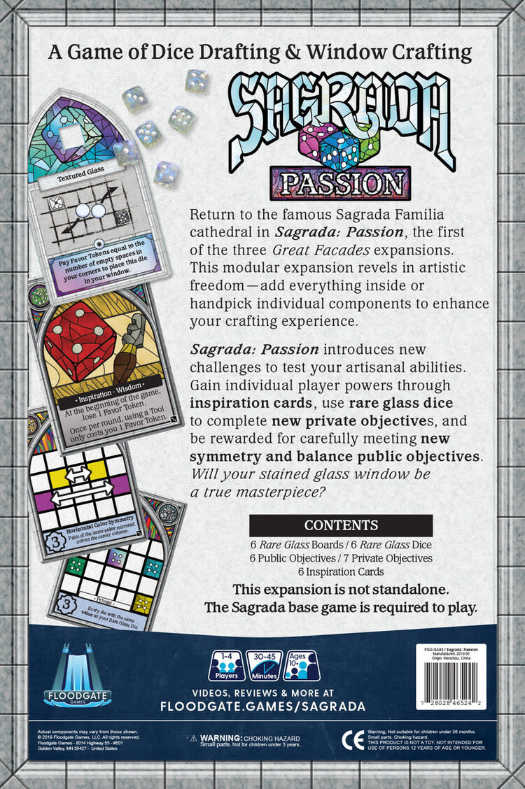 floodgate Sagrada: Passion expansion