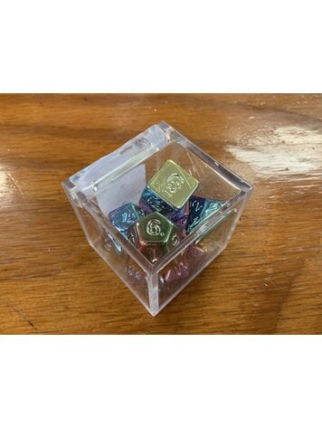 Critical Hit Collectibles 7 Almost Metal dice set  Rainbow