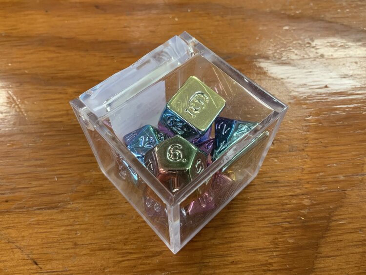 Critical Hit Collectibles 7 Almost Metal dice set  Rainbow