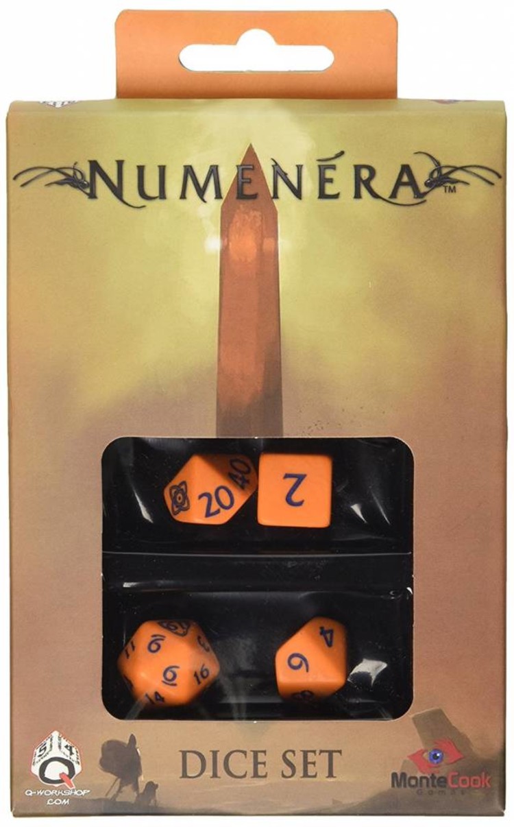 Q workshop Numenera RPG dice set