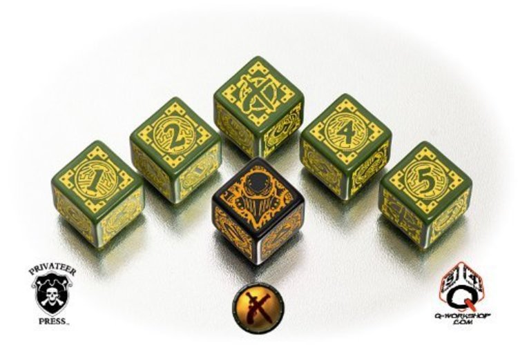 Q workshop Warmachine Mercenaries Faction Dice Set (6)