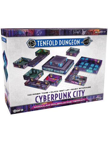 Gale Force Nine Tenfold Dungeon: “Cyberpunk City” Modular RPG Terrain Set