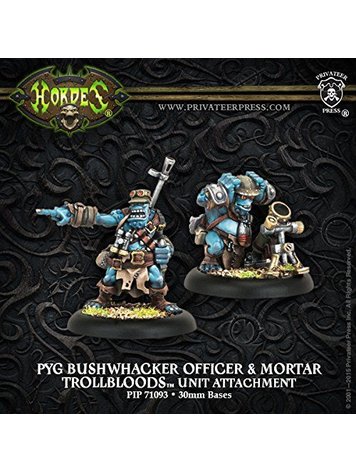Hordes Pyg Bushwhacker Officer & Mortar unit attachment