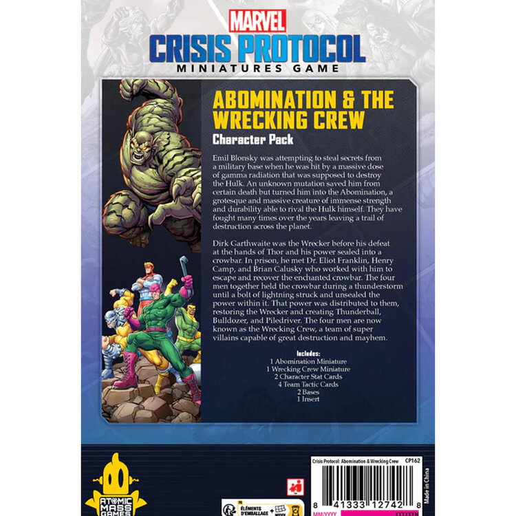 Marvel Crisis Protocol: Abomination & the Wrecking Crew