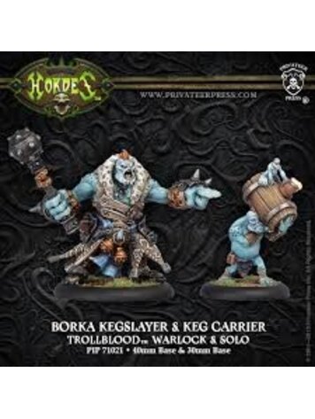 Hordes Hordes: Trollblood Borka Kegslayer and Keg Carrier Trollkin Warlock and Character Solo