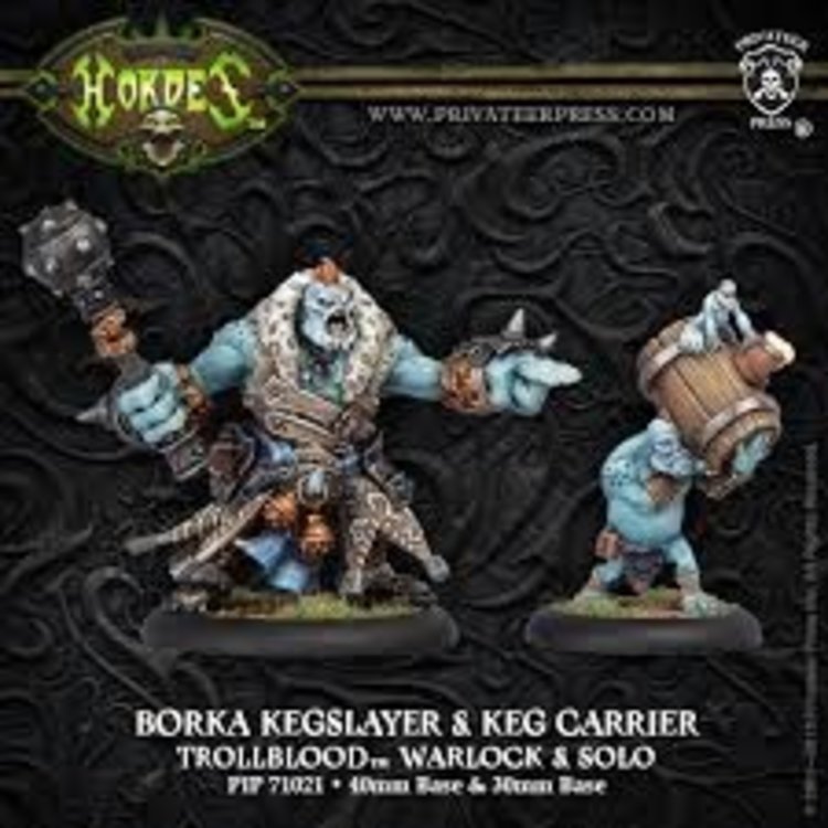 Hordes Hordes: Trollblood Borka Kegslayer and Keg Carrier Trollkin Warlock and Character Solo