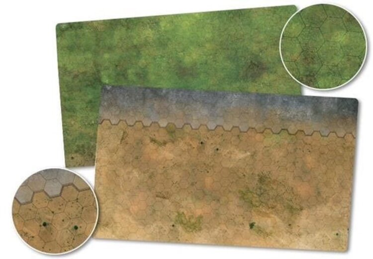 Battlefield in a Box Hextech: Game Mat 1 Grassland/ Arid/Urban