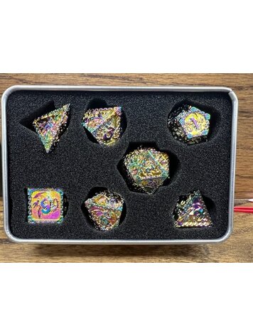 Critical Hit Collectibles Metal Dice Set: Rainbow