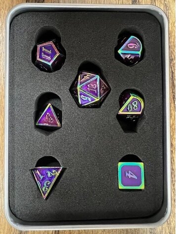 Critical Hit Collectibles Metal Dice Set: Purple Shadow