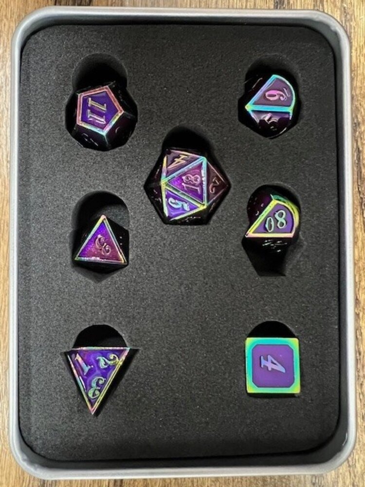 Critical Hit Collectibles Metal Dice Set: Purple Shadow
