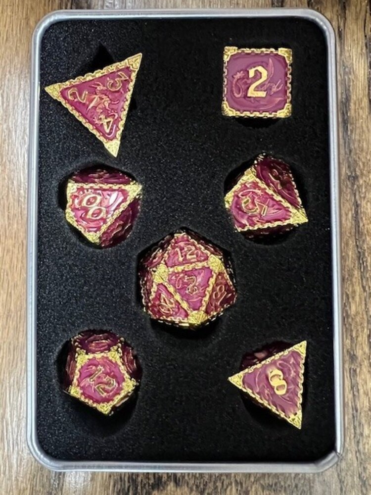 Critical Hit Collectibles Metal Dice Set: Purple Shadow