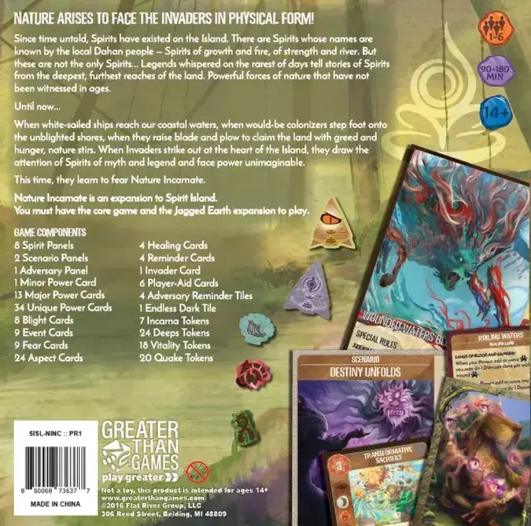 Greater than games Spirit Island: Nature Incarnate expansion