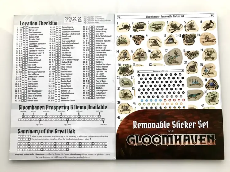 Vintage Gloomhaven: Removable Sticker Set (2017)