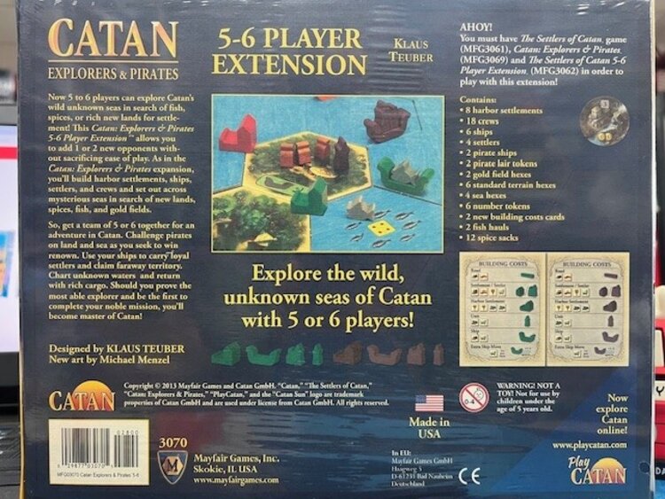 Vintage Catan: Explorers & Pirates 5-6 players Expansion (2013, Mayfair Edition)