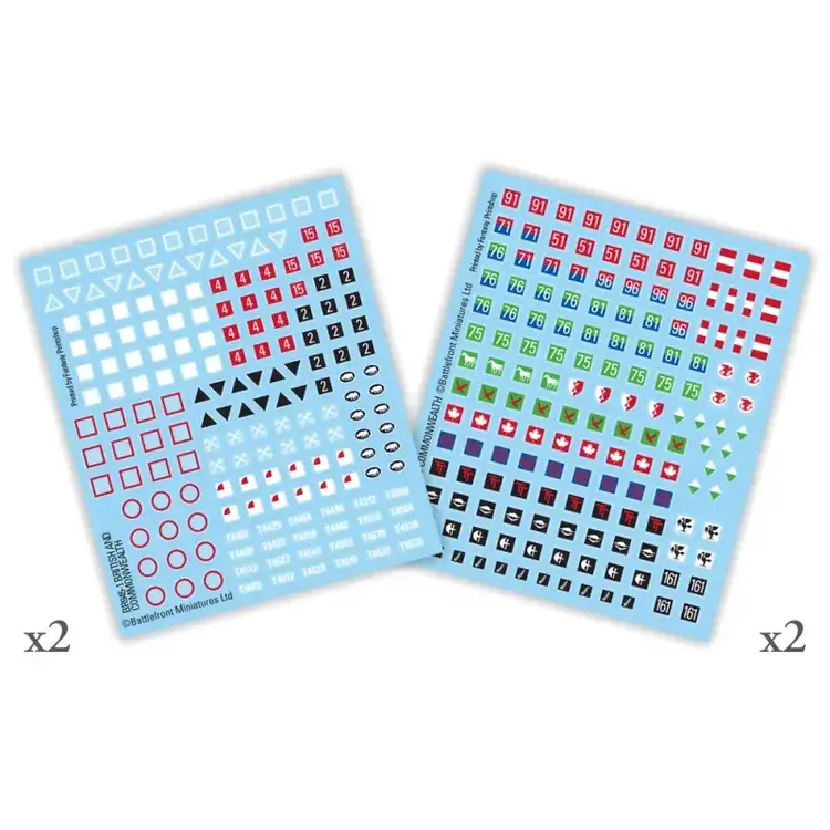 Flames of War FOW: Decal Set British (Early War)