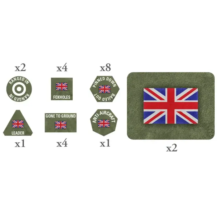 Flames of War FOW: Token & Objective Set British (Early War)