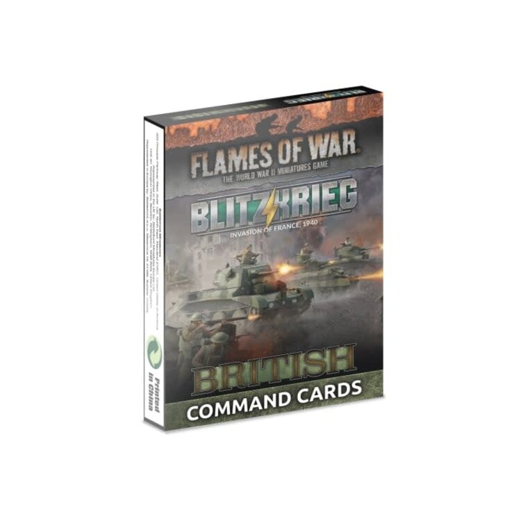 Flames of War FOW: British Blitzkrieg Command Cards