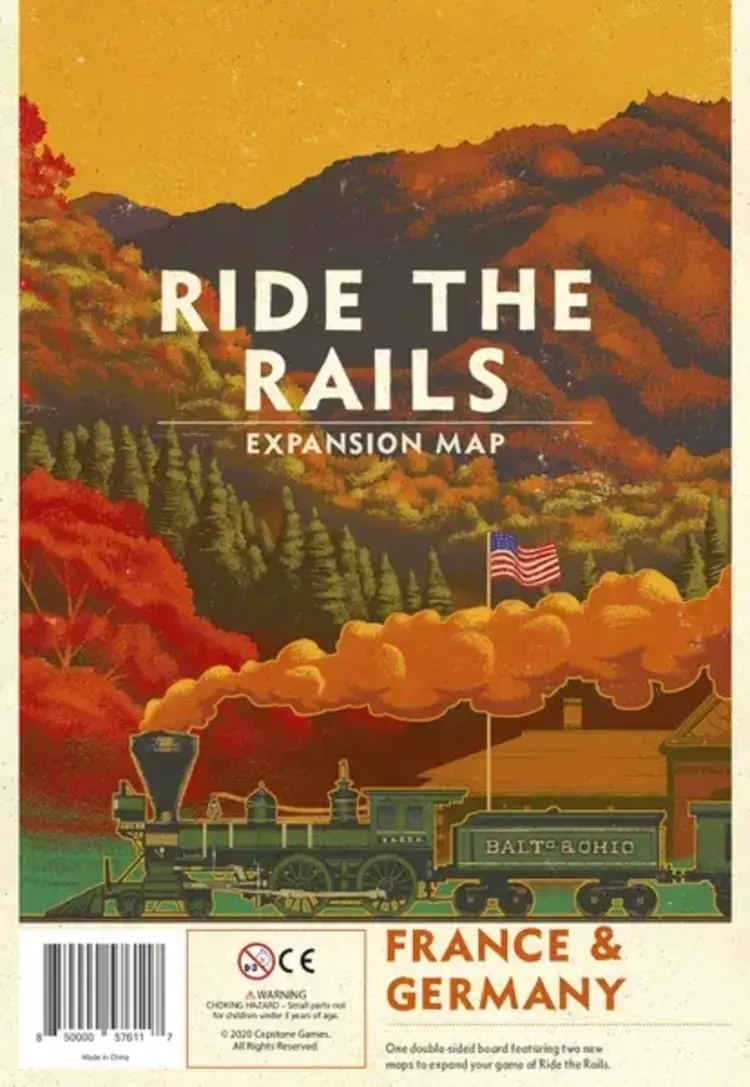 Capstone games Ride the Rails: France & Germany Double Sided Board