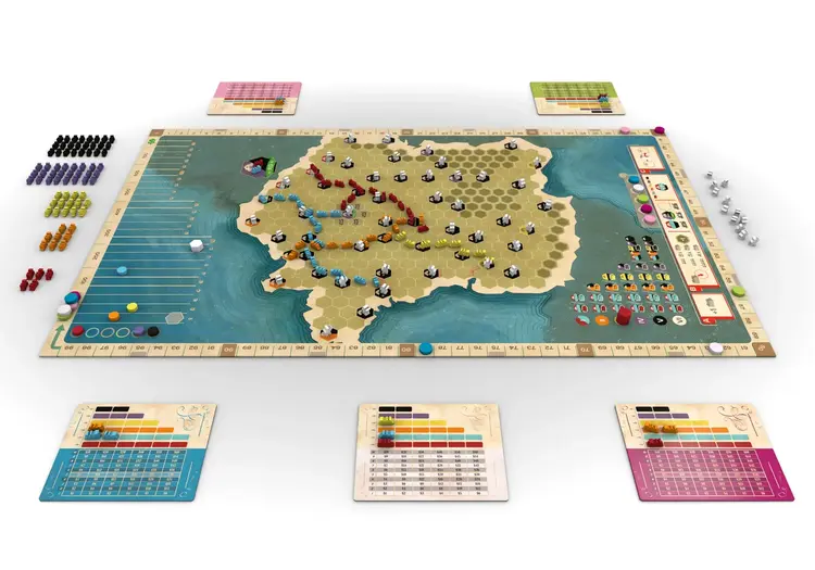 Capstone games Ride the Rails: France & Germany Double Sided Board