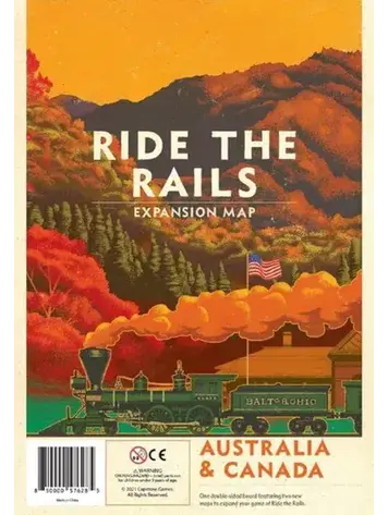 Capstone games Ride the Rails: Australia & Canada Double Sided Board