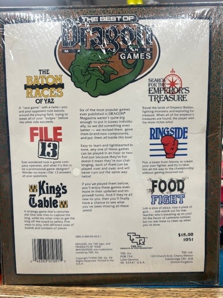 Vintage The Best of Dragon Magazine Games (1990)
