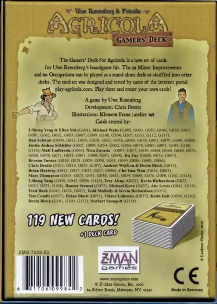 Vintage Agricola Gamers'Deck (Pre-owned, NEW, sealed components) (2010)