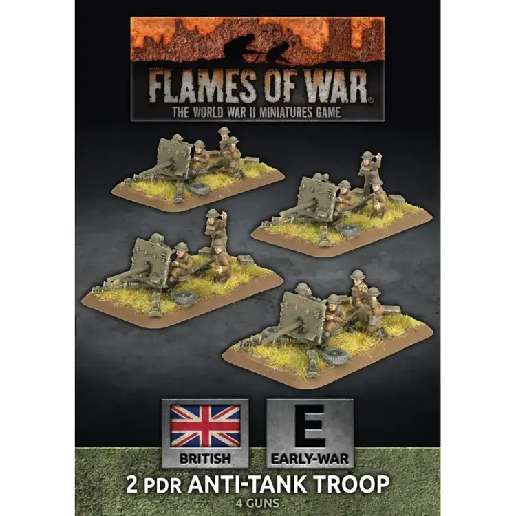 Flames of War FOW:  2 PDR Anti-Tank Troop British (Early War)