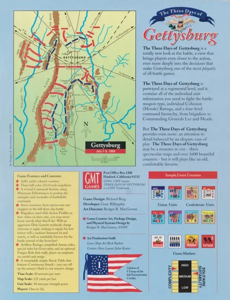 Vintage The Three Days of Gettysburg (Pre-owned, good) (1995)