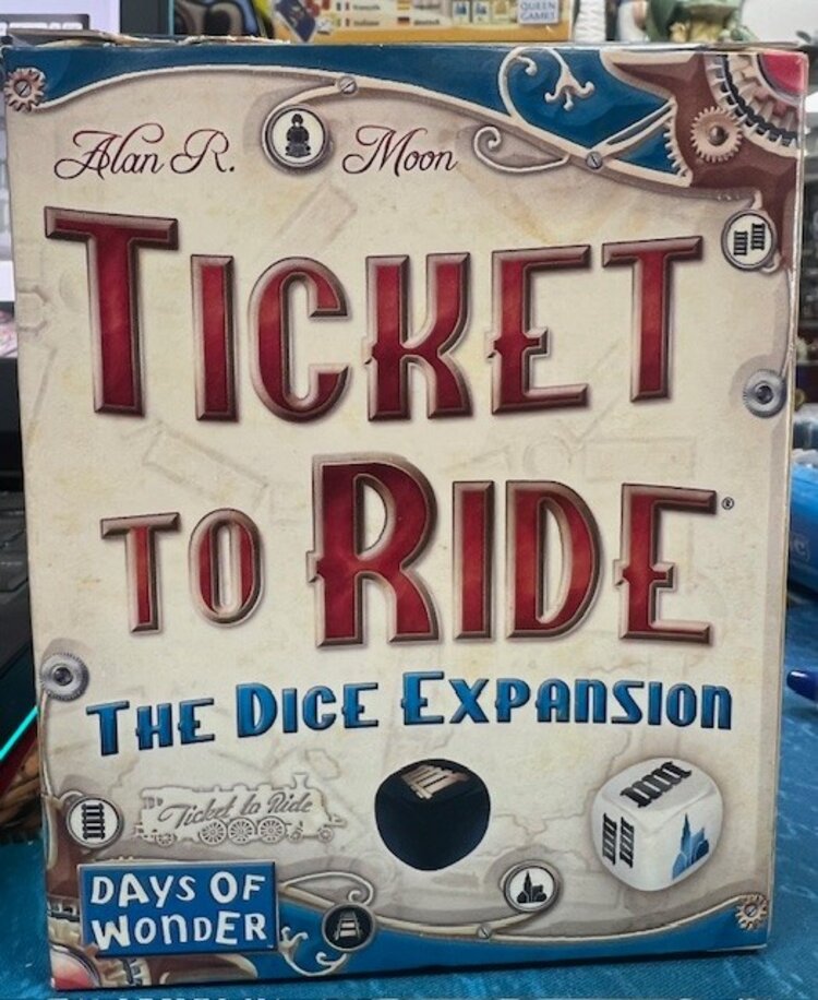 Vintage Ticket to Ride, The Dice Expansion (Pre-Owned, Sealed Components, Box slightly damaged) (2008)