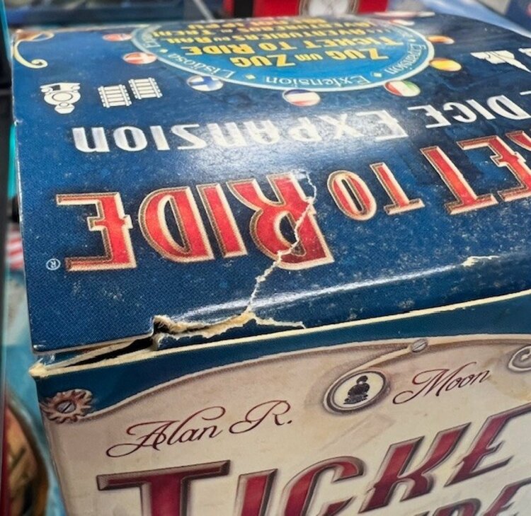 Vintage Ticket to Ride, The Dice Expansion (Pre-Owned, Sealed Components, Box slightly damaged) (2008)