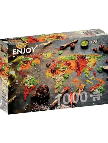 Outset World Map in Spices puzzle (1000 pc)