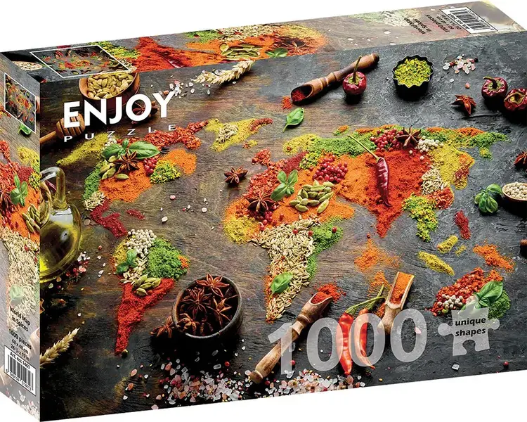 Outset World Map in Spices puzzle (1000 pc)