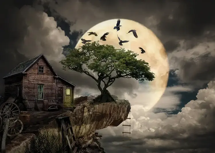 Outset A Log Cabin on a Cliff puzzle (1000 pc)