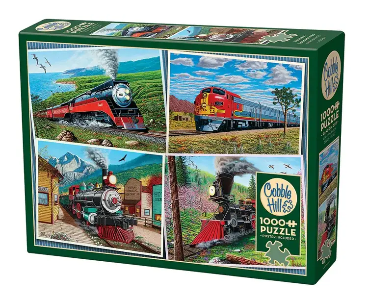 Cobble Hill Historic Locomotives Puzzle (1000 pcs)