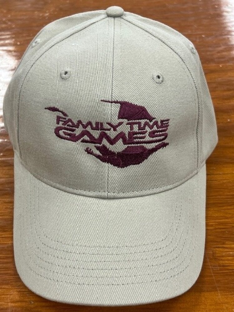 Family Time Games  Hat Khaki/Maroon
