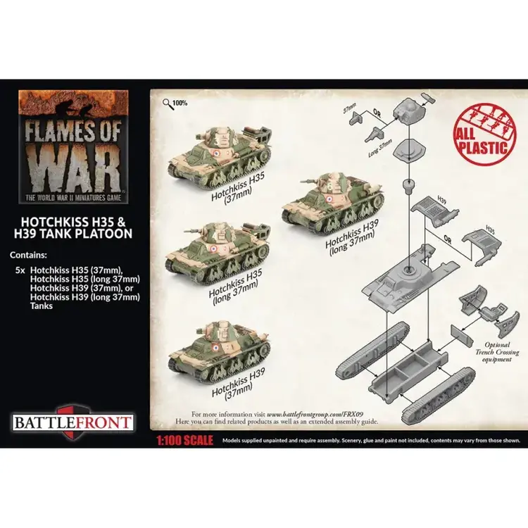 FOW: Hotchkiss H35 & H39 Tank Platoon (French) (Early War)