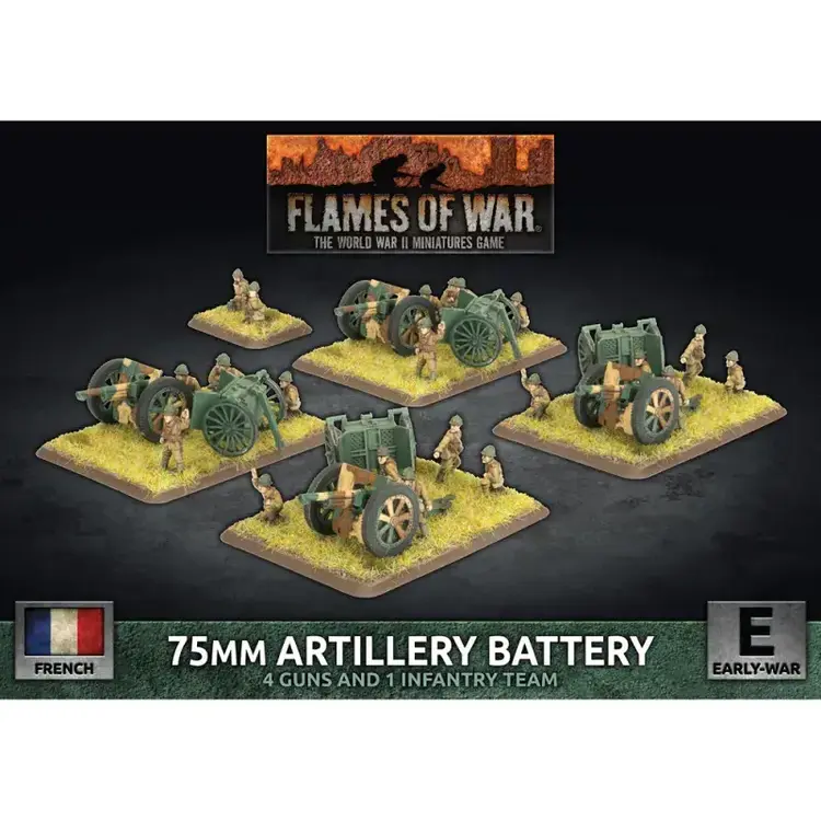 Flames of War FOW:75mm Artillery Battery (French) (Early War)